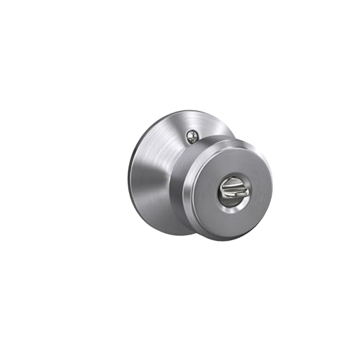 Image of SCHLAGE F51A BWE 626 Bowery Knob Keyed Entry Lock, Satin Chrome
