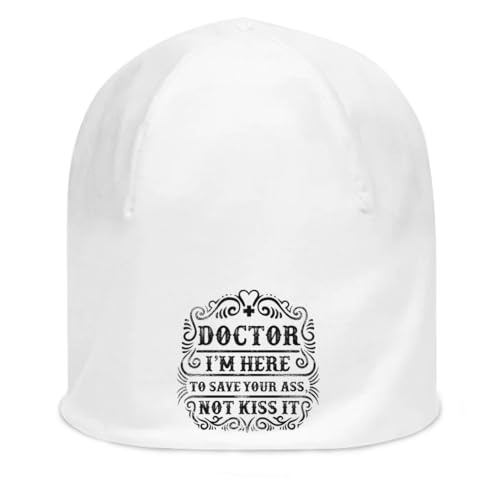 Bonnet unisexe extensible blanc en coton fin pour le quotidien des soignants