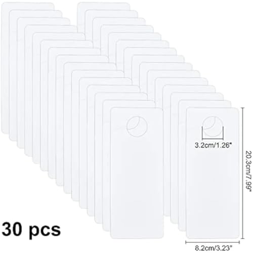 Perchas de perilla de puerta de PVC (30 uds) en blanco 2