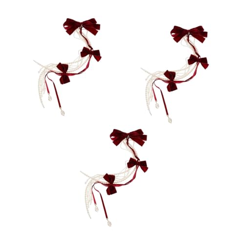 Mariage élégant : set de coiffure rétro avec nœud pour la mariée