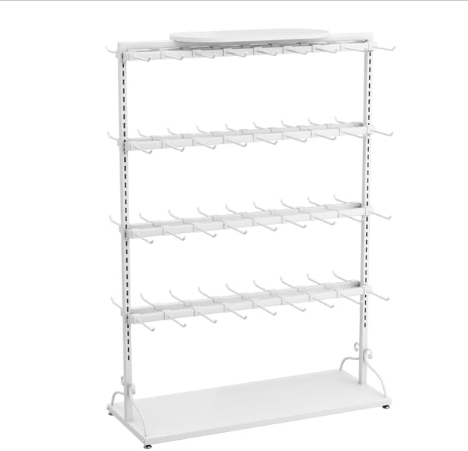 Multipurpose Floor Standing Sock Rack & Display Shelf - Ideal for Jewelry, Key Chains, Hats, Toys - Organizer Holder for Retail & Farmers Markets (Size: 65x40x135cm, Color: D)