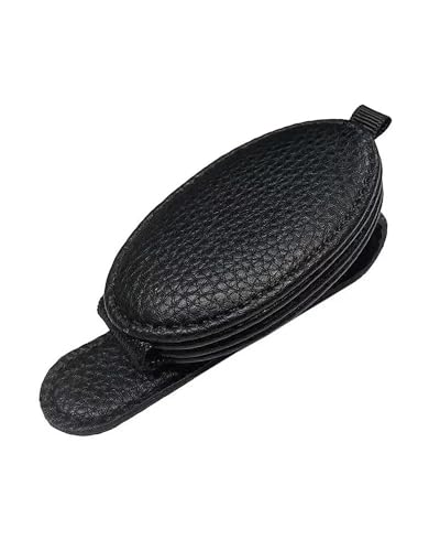 Clip de suspension pour lunettes en cuir premium avec aimant puissant pour pare-soleil auto