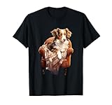 Brown and White Dog Sitting in Chair Puppy Pet