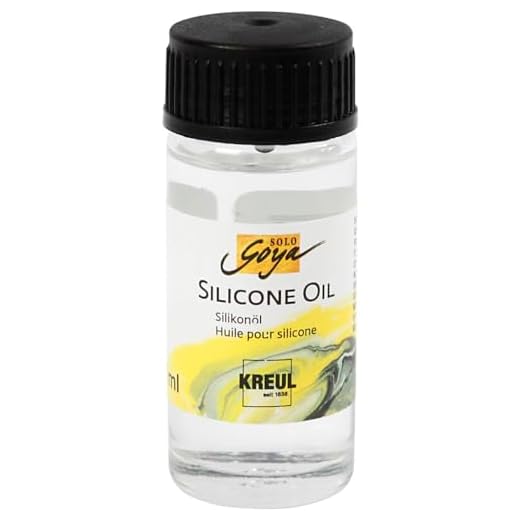 Kreul 87220 - Aceite de silicona Solo Goya Frasco de vidrio de 20 ml con cuentagotas Para verter y formar células notables