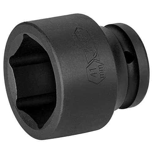 Image of JETECH 3 /4 inch Drive 41mm Standard Impact Socket, 6-Point Metric Impact Socket, Heat-Treated Chrome Molybdenum (Cr-Mo) Alloy Steel, Heavy-Duty for Industrial & Truck Applications