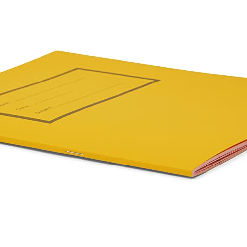 Crossbow Education Dyslexia Tinted Exercise Books - 9" x 7" 10mm lined with margin - Yellow (10 Pack) - Image 4