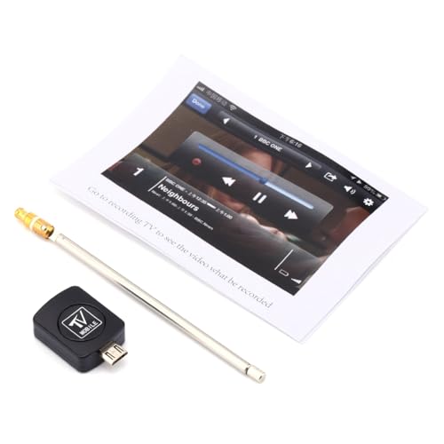 Qukaim Receptor WirelTV Micro USB DVB-T Dongle, sintonizador de TV digital HD, soporte OTG para teléfono Android, receptor de TV digital DVB-T2, palo HDTV inalámbrico, diseño compacto