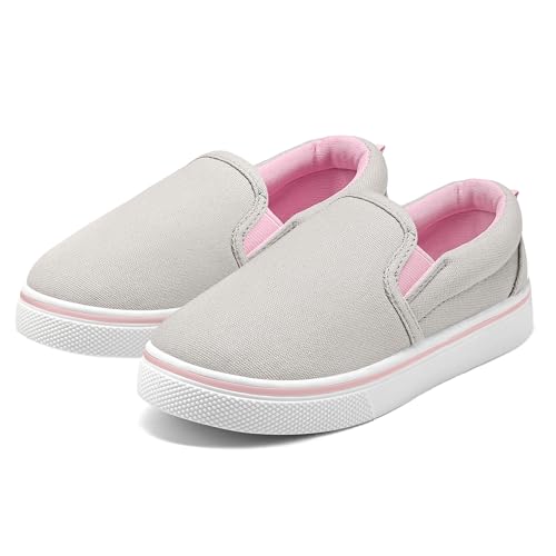 Image of K KomForme Boys & Girls Slip on Shoes, Toddler Canvas Walking Shoes | Lightweight, Comfortable