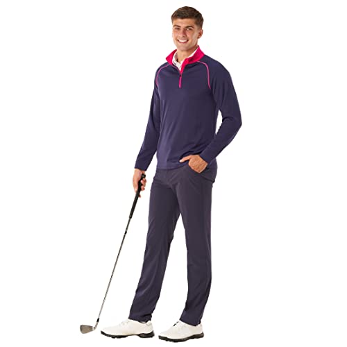 Quarter zip pullover men Royal & Awesome en maille technique stretch haute densité