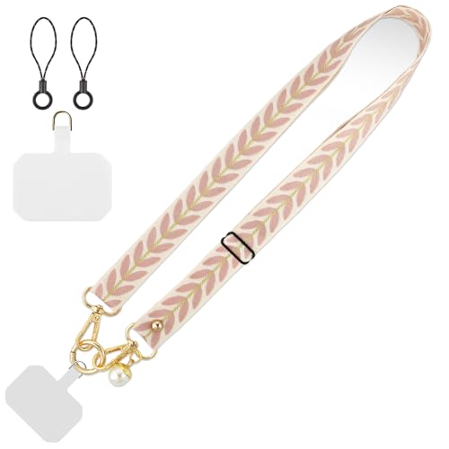flintronic Lanière de Téléphone pour Housse, Universelle Réglable Cordon Telephone Portable, Chaîne de Téléphone Universelle Imprimé, Compatibles avec...