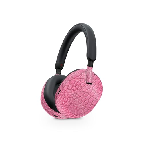 Image of MightySkins Glossy Glitter Skin Compatible with Sony WH-1000XM5 Headphones - Pink Gator Skin | Protective, Durable High-Gloss Glitter Finish | Easy to Apply