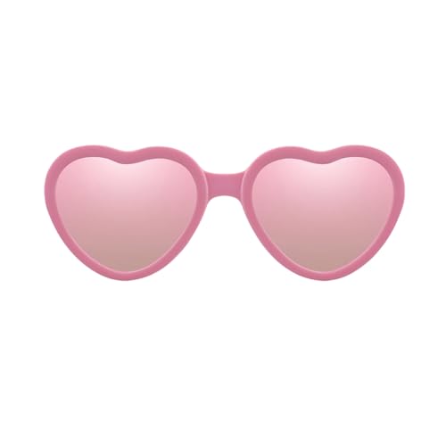 Image of Baby Heart Sunglasses with Strap Flexible Polarized Heart Shaped Sunglasses for Toddler Newborn Ages 0-24 Months