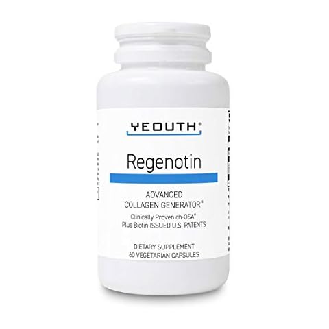 YEOUTH Regenotin Collagen Support for Skin, Nails, Hair, and Joints, Vegetarian Dietary Supplements for Men and Women, 60 Capsules Cover