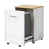ZIFTY 10 Gallon Pull Out Trash Can Cabinet, Freestanding Kitchen Trash Bin Cabinet, Hidden Garbage...