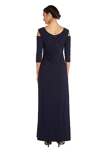 R&M Richards Women's Gathered Off The Shoulder V-Neck Gown3