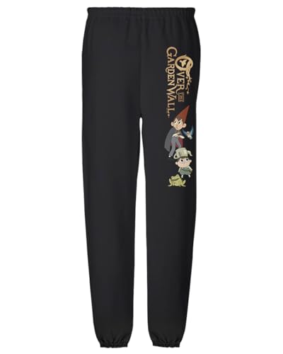 Popfunk Over The Garden Wall Greg Wirt Beatrice Frog Mens Jogger Sweatpants Black Medium