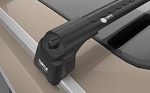 Jeu de Barres de Toit KIA SPORTAGE QL 2016, Aluminium, Turtle, Support de Barre longitudinale, Antivol, Noir