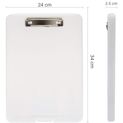 Image of oddpod Praise A4 Clip Pad /Clipboard with Storage Case for Paper and Document Storage 83002 (Translucent)