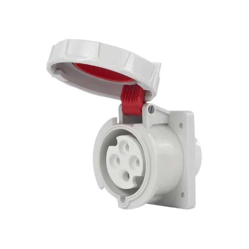 IP67 Waterproof Aviation Plug Connector 4 core 32A Three-Phase Explosion-Proof Industrial Socket 220V(Concealed Socket)