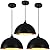 3 Pack Black Pendant Lights for Kitchen Island 12" Modern Pendant Lighting Fixtures Farmhouse Vintage Hanging Ceiling Light Fixture for Dining Room Foyer Hallway Bar Cafe Kitchen Sink Matte Dome