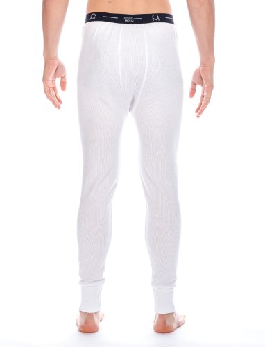 Noble Mount Classic Thermal Underwear For Men - Base Layer Long Johns - White -Large #TOP1
