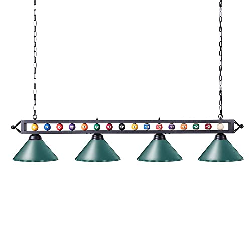 Wellmet Pool Table Light, 70'' 4 Lights Billiard Lighting Hanging