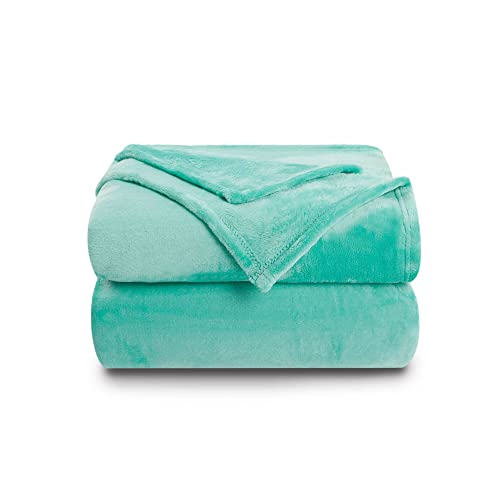 Image of NANPIPER Fleece Blankets Super Soft Flannel Queen Size Blanket for Bed Luxury Cozy Microfiber Plush Fuzzy Blanket,Lake Blue