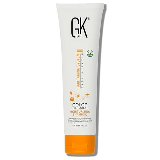 GK HAIR Global Keratin Fuktgivande schampo (100 ml/3.4 Fl Oz) Schampo utan silikon, sulfater och parabener - ger håret näring för torrt och skadat hår - Schampo för män och kvinnor