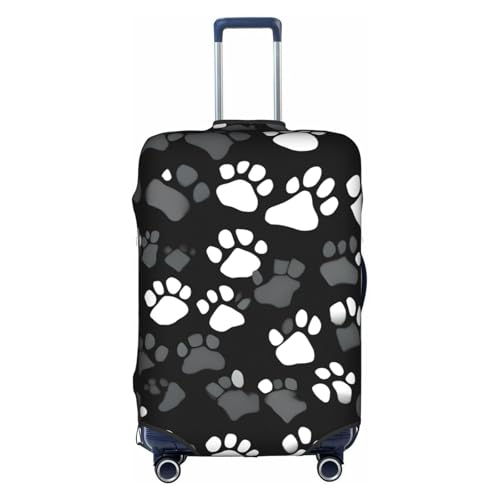 Housse de protection élastique bagage motif pattes noir blanc valise XL 45,7-81,3 cm