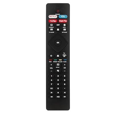 Replace Remote Control fit for Philips 4K Ultra LED Smart Android TV 75PFL5604/F7 50PFL5766/F7 55PFL5766/F7 65PFL5766/F7 50PFL5806/F7 32PFL5505/F7 43PFL5604/F7 43PFL5704/F7 50PFL5604/F7 50PFL5704/F7