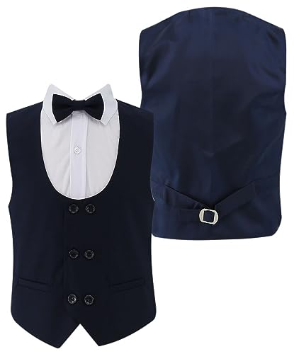 Costume de mariage garçon slim 7 pièces pour cérémonie - 4