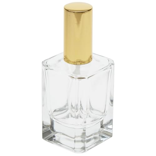 Frasco cuadrado Fantasia con bomba spray 50 ml oro miniatura 1