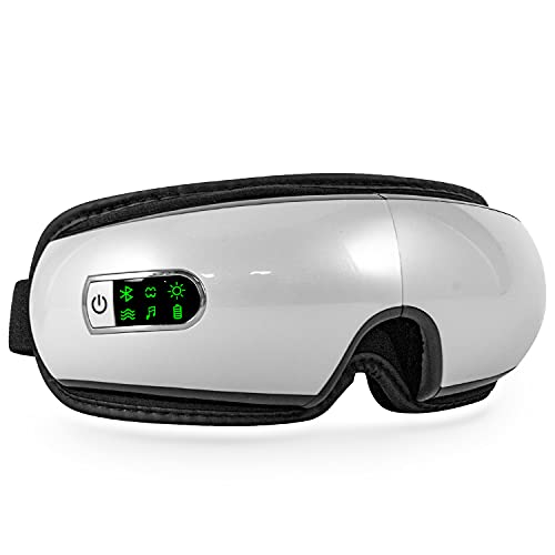 Botisi Eye Massager for migraines, Bluetooth Music Rechargeable Eye Heat Massager,Smart Eye Massage ,for Relax and Reduce Eye Strain Dark Circles Eye Bags Dry Eye Improve Sleep. Father's Day Gift
