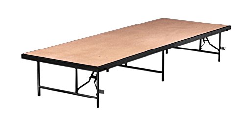 Midwest Folding Products 3' Deep X 6' Wide Single Height Portable Stage & Seated Riser 8 Inch High Hardboard Deck