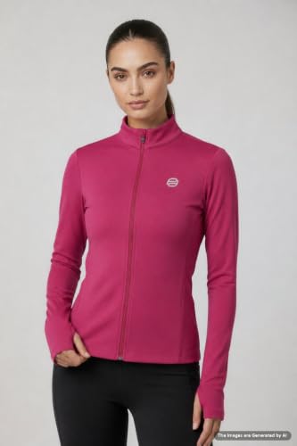 Image of PUMP'D Women's Jacket | Slim Fit | Thumb Hole Open Sleeve | With zipper | Perfect for workout