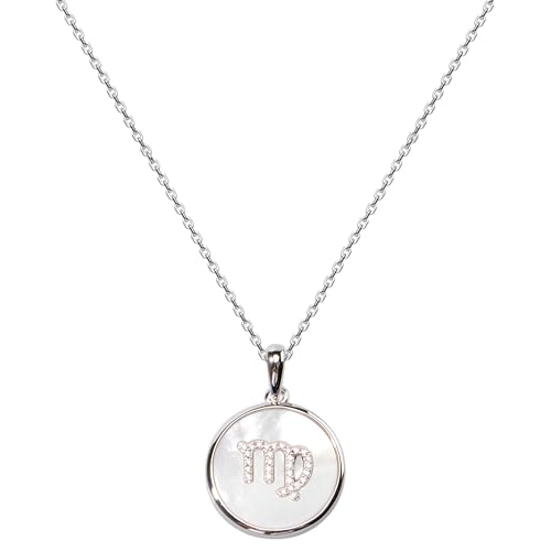 925 Sterling Silver Round Necklace with Twelve Constellations for Women