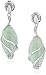 MORGAN & PAIGE .925 Sterling Silver Rhodium Plated Genuine Jade Earrings for Women - Wire-Wrapped Marquise Cut Green Drop Sterling Silver Earrings with Diamond Accents, Hypoallergenic Elegant Gifts