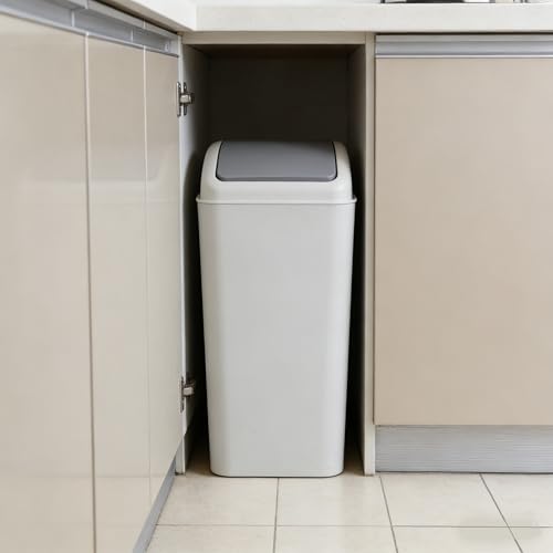 Pack de 3 canecas de basura plásticas 4.5 galones con tapa oscilante miniatura 5