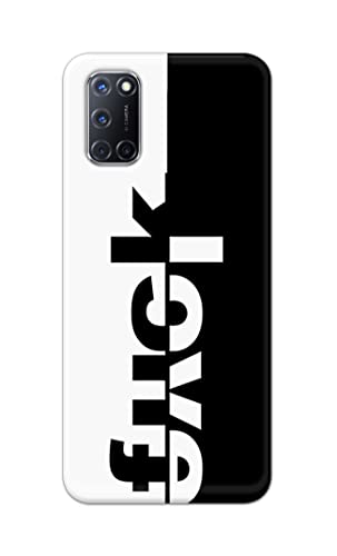 Image of PRINTFIDAA One Words Fukc Love Creative Art Innovative Wonderfull Printed Designer Hard Case for Oppo A52 / Oppo A92 / Oppo A72, CPH2061, CPH2069, PADM00, PDAM10 Back Cover -(e) RPM1003