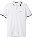 , , , , polos manga corta Fred Perry M3600, Polo Para Hombre, Blanco/Rojo Brillante/Azul Marino, XX-Large