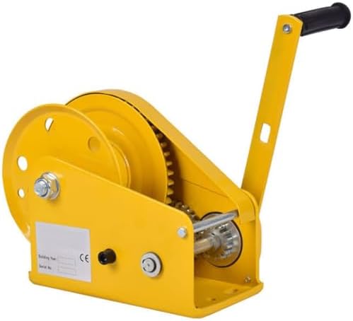 Stainless Steel Manual Hand Winch Puller - 2600lbs Capacity, 2-Way Ratchet, 4:1 Gear Ratio, Heavy Duty for Lifting & Pulling, Perfect for Towing and Recovery