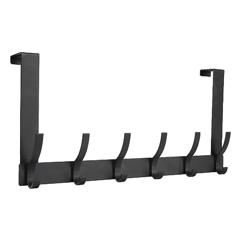 Over The Door Hooks, Door Hanger Hooks for Hanging, Over The Door Towel Racks for Bathroom with 12 Coat Hooks, Over The Door Hanger, Coat Rack Hat Rack Over The Door Organizer Cover