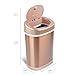 Ninestars Automatic Motion Sensor Trash Can, 4 Gallon, Waterproof, Smart Adsorption, for Bathroom, Bedroom, Kitchen, Office (Gold)