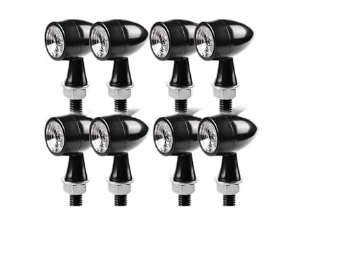 Indicateurs LED moto universels 8mm et feux de signalisation noir