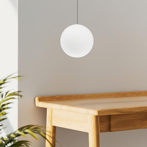Diffuseur de lumière élégant avec abat-jour suspendu globe verre dépoli - 5