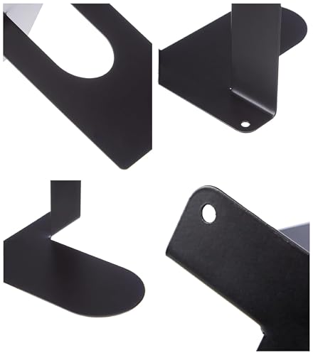 Image of Amazon Basics MS Metal Bookend for Office, Home, Bedroom | Set of 2 | Black