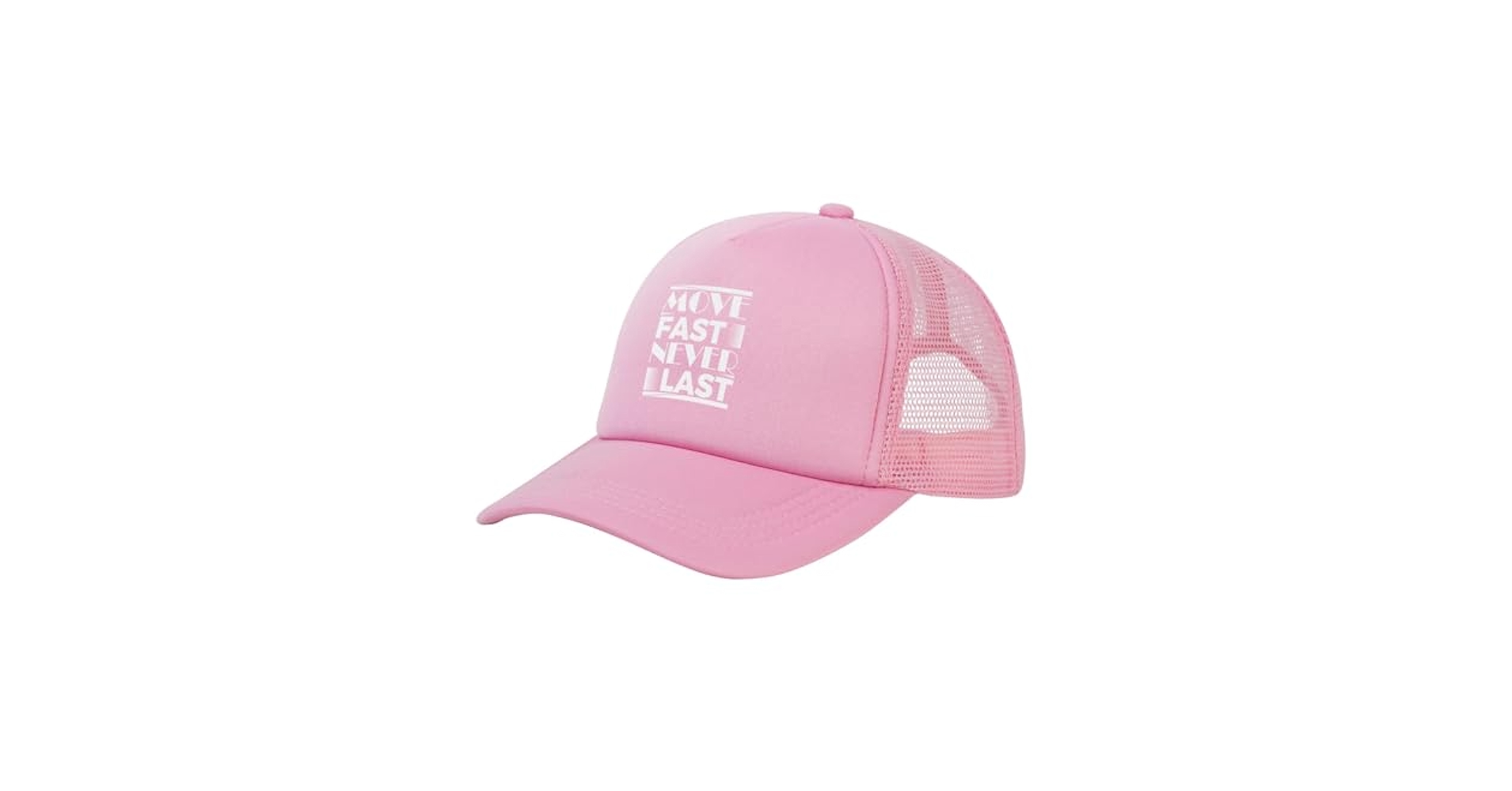 Move Fast Never Last Baseball Cap Women Men Mesh Back Hat