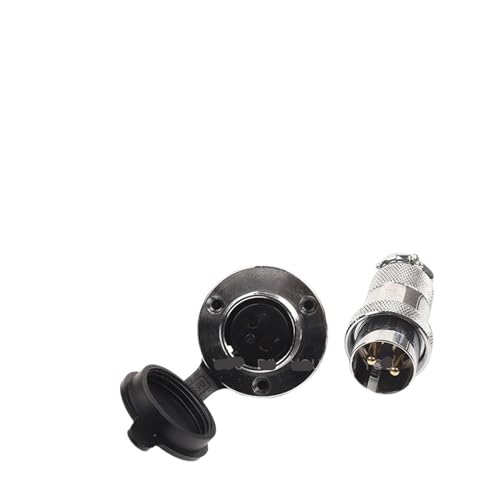 Conector de aviación M25 y brida DF25 GX25 con tapa protectora anti polvo para cables