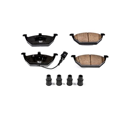 Image of PowerStop Front Brake Pads for Volkswagen Beetle 1998-06 |Golf 1999-06 |Golf City 2007-10 |Jetta 1999-05 |Jetta City 2007-09 - Z17 Ceramic Brake Pads with Installation Hardware, 17-768A