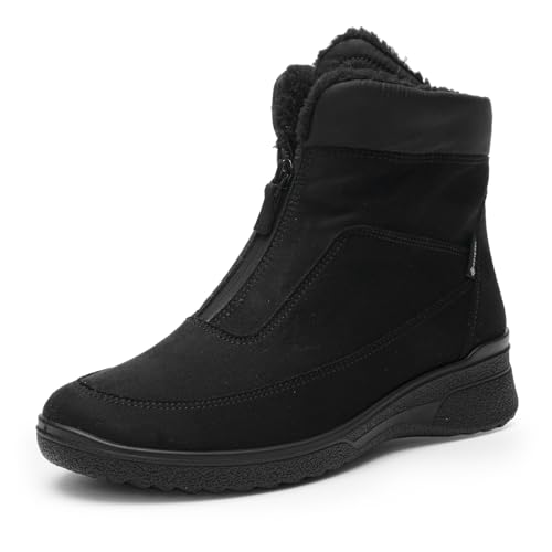 ARA München-GTX, Botas Cortas al Tobillo Mujer, Negro, 41 EU Ancho